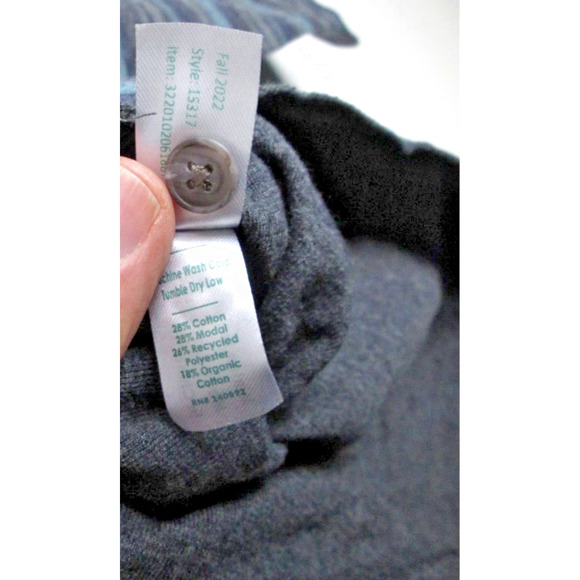 Marine Layer Shirt Mens Small Blue & Grey Striped Henley Double Knit Soft Baja - Picture 5 of 8